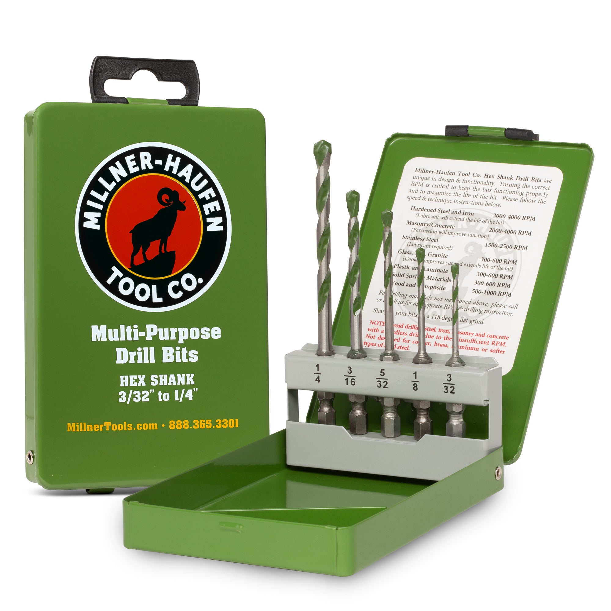 5 Piece Impact Driver (Hex) Multi-Purpose Drill Bit Set – Millner ...