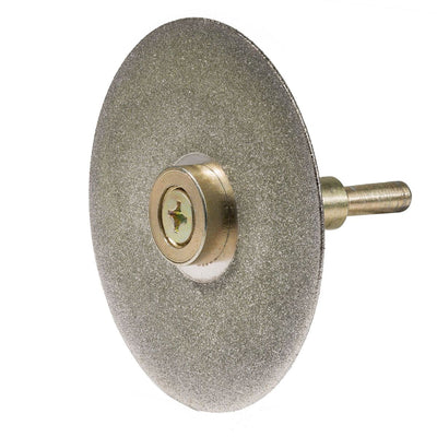 The Millner-Haufen 75mm (3") Sharpening Wheel is a double sided product. Fine 150 grit on the front of the wheel and course 80 grit on the back. It carries an unconditional lifetime replacement guarantee.